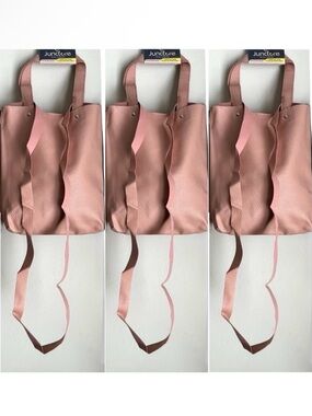 3 - Juncture Tote/Purse or Crossbody Bags BUTTON CLASP CLOSURE Sz:10"x10" pink